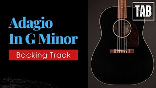 ( Guitar Backing Track ) Adagio in G Minor (Albinoni) | EASY Fingerstyle Guitar Lessons TAB