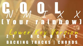 COOL (Your Rainbow) (Lower Key Ver.) - NMIXX | Acoustic Karaoke | Chords