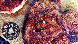 Grilled Thin Cut Pork Chops Recipe | Slow N Sear Smoked Pork Chops on the Weber Kettle | Barlow BBQ