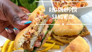 Red Snapper Sandwich | Red Fish Sandwich | Fish Sandwich || FRUGALLYT