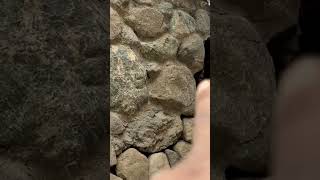 Dándole duro con las piedras. Terminando de llenar este espacio don instalaron una puerta.