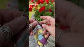 Sock knitting to start summer vacation 😀🧶#knitting #sockknitting #wildflowerwool