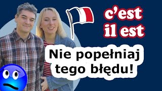 Gramatyka francuska 🇫🇷  - C'EST czy IL EST ? 😬 Nie popełniaj tego błędu! - Francuski od zera