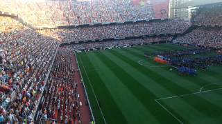 Himno regional en Mestalla a capella (una parte)