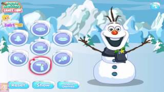 Cartoon game. DISNEY PRINCESS - Anna and Elsa Build Snowman. Full Episodes in English 2016