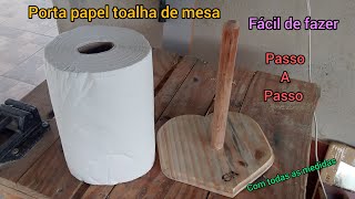 Porta papel toalha, fácil de fazer passo a passo artesanato com madeira #diy #artesanato