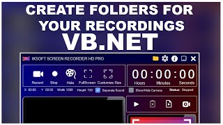 [CUSTOM FOLDERS FOR EVERY RECORDING] Most Advanced Screen Recorder in VB.NET