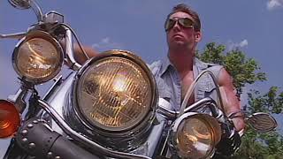 Billy Herrington rides his motorcycle