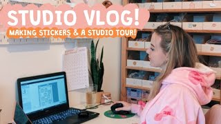 STUDIO VLOG | Studio Tour & Making Stickers!