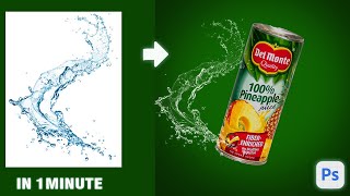 transparent water splash in Photoshop | 1min