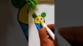 Simple step to draw a Cone Icecream🍦 #shorts #youtubeshorts #ytshorts #viralvideo #satisfying #art