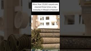 More than 25,000 carpets are cleaned three times a day everyday in Masjid al-Nabawi #trending