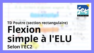 Calcul de flexion simple d'une poutre à l'ELU selon l'Eurocode 2