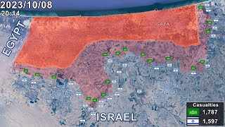 Hamas-Israel War in 2 minute using Google Earth