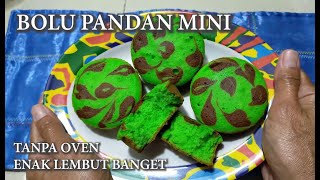 BOLU PANDAN MINI TANPA OVEN ENAK,LEMBUT BANGET