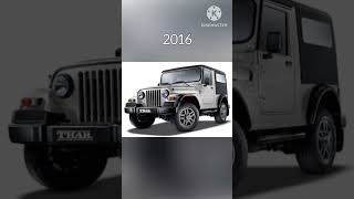 The Evolution of Mahindra Thar Car #shorts #viral #viralshort