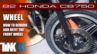 How to remove and refit the front wheel #HondaCB750 #caferacer #CustomMotorcycle : 22