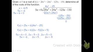 Long Division of Polynomials