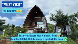 Best Resort near MUMBAI / PUNE for FAMILIES & COUPLES😍🥰| Luxurious A.C Cottages with BATHTUB🛁