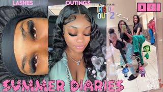 SUMMER DIARIES 001| lashes, inside out 2, matching pjs, eating out & etc