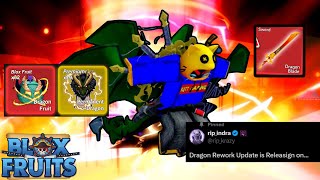 New Dragon V2 Rework Moves and Release Date Revealed! New Moves Showcase...(Blox Fruits)