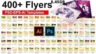 400 Flyers Templates Download In PSD And AI Files |Sheri Sk| |New Flyers Templates|