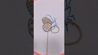 Learn to Embroider Butterfly on Clothes #shorts #clothing #creativity #sewing #shortvideo