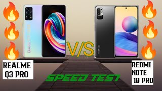 REALME Q3 PRO VS REDMI NOTE 10 PRO  SPEED TEST #shorts #ritechshorts