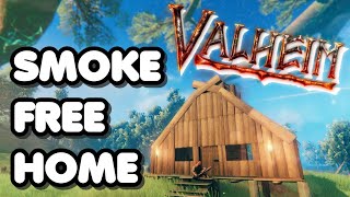 Smoke Free Home - a Valheim starter house with chimney