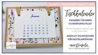 ⚓️Tischkalender passend für Briefumschlag | Schritt-für-Schritt Anleitung -Kreative Tage Stampin Up!