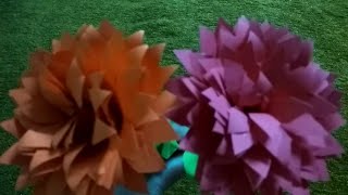 How to make beautiful origami paper flower 🌺🌹💐🌼#paperflower #origamicraft #papercraft  #homedecor