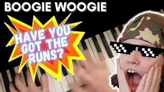 Boogie Woogie Piano : Learn how to play Runs : Easy Beginners Lesson