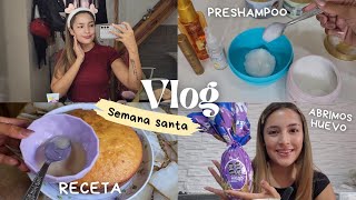 Receta bizcochuelo 🍊 preparo preshampoo, buscamos huevos de pascua -Vlog🐇