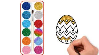 Coloring Easter eggs with glitter color | DD Art