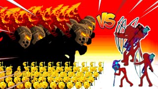 I SUMMON X99 GRIFFON AND GOLDEN SPEARTON TO FIGHT STICK FIGURE BOSS ARMY | STICK WAR LEGACY