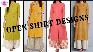 Open shirt design | open frock designs | stylist girl