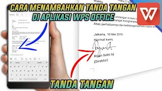 CARA MENAMBAHKAN TANDA TANGAN PADA SEBUAH DOKUMEN MENGGUNAKAN WPS OFFICE