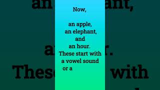 'a' or 'an' Let's Learn #english #englishlanguage #learnenglish