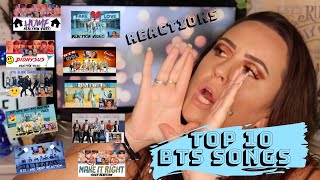 TOP 10 BTS SONG REACTIONS