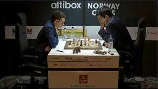 FABIANO CARUANA VS VLADIMIR KRAMNIK - ENDGAME NORWAY CHESS 2017 ROUND 4