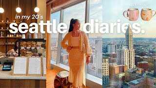 seattle diaries | spring in seattle 🌼, DIY ceramics painting, hot yoga, sunny days in the city