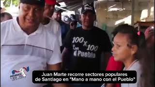 Juan Marte recorre sectores populares de Santiago en "Mano a mano con el Pueblo"