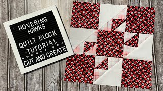 Hovering hawks quilt block tutorial