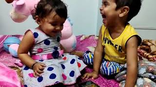 Cute baby laughter