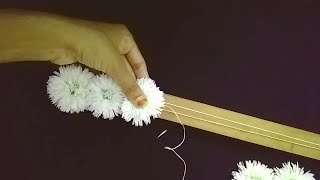 🤩🤩Quick and Easy flower garland for god | Pooja decoration ideas | Garland making |Flower veni