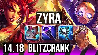 ZYRA & Twitch vs BLITZCRANK & Lux (SUP) | 5/3/13, 500+ games | EUW Master | 14.18