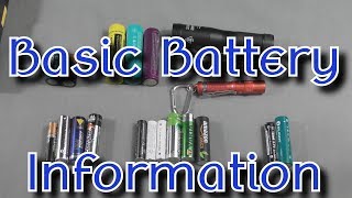 Basic Battery Information (most widely used batteries)