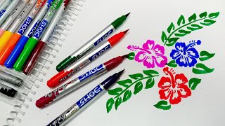 Three colour flower Drawing || how to draw flower painting || flowers 🌹🌺 art by shiv art and nature