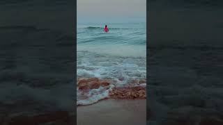 Swimming in the deep water😱 #shorts #beach #video #trending #viral #youtubeshorts #beachlife #fun