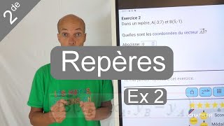 Ex 2 : coordonnées d'un vecteur à partir des coordonnées de ses deux extrémités